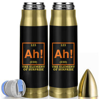 Ah The Element Of Surprise Bullet Tumbler Chemistry Science Humor Retro Periodic Table