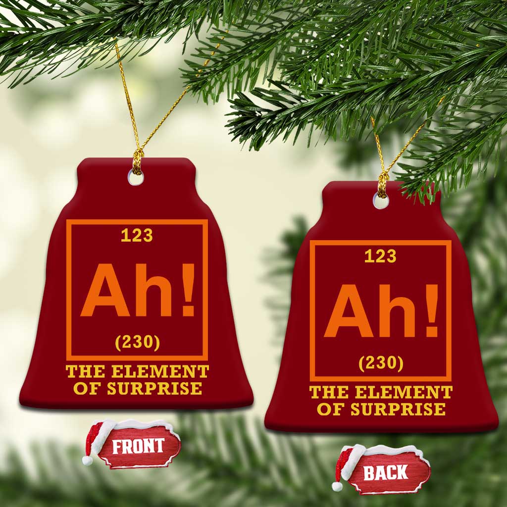 Ah The Element Of Surprise Ceramic Ornament Chemistry Science Humor Retro Periodic Table