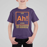 Ah The Element Of Surprise T Shirt For Kid Chemistry Science Humor Retro Periodic Table