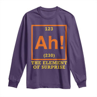 Ah The Element Of Surprise Long Sleeve Shirt Chemistry Science Humor Retro Periodic Table
