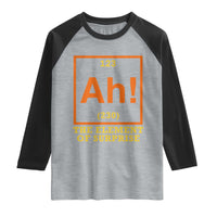 Ah The Element Of Surprise Raglan Shirt Chemistry Science Humor Retro Periodic Table