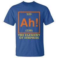 Ah The Element Of Surprise T Shirt Chemistry Science Humor Retro Periodic Table