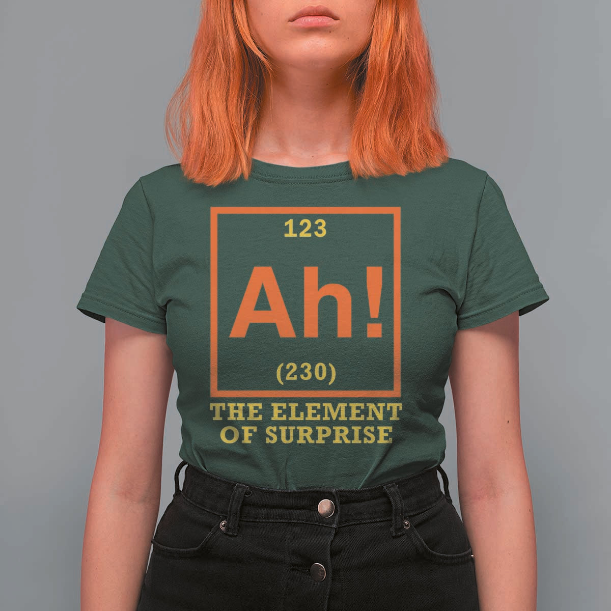 Ah The Element Of Surprise T Shirt For Women Chemistry Science Humor Retro Periodic Table