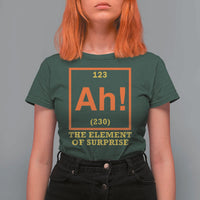 Ah The Element Of Surprise T Shirt For Women Chemistry Science Humor Retro Periodic Table