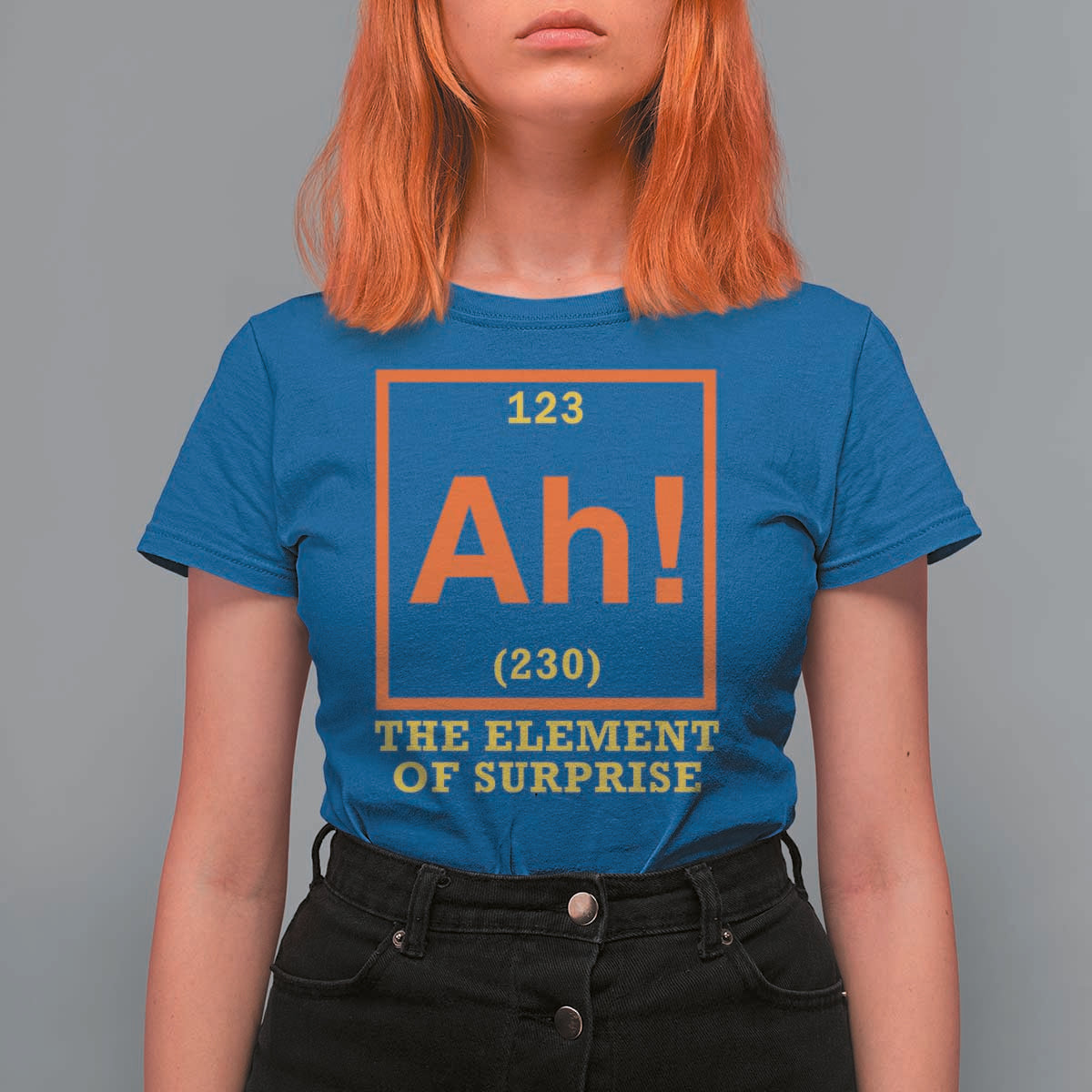 Ah The Element Of Surprise T Shirt For Women Chemistry Science Humor Retro Periodic Table