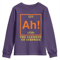 Ah The Element Of Surprise Youth Sweatshirt Chemistry Science Humor Retro Periodic Table