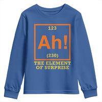 Ah The Element Of Surprise Youth Sweatshirt Chemistry Science Humor Retro Periodic Table