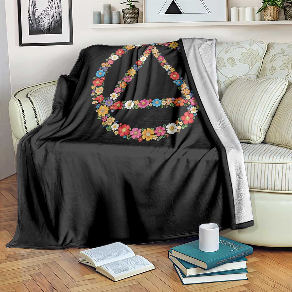 AA Sober Retro Flower Symbol Serenity Recovery Throw Blanket