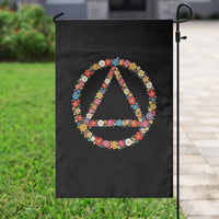AA Sober Retro Flower Symbol Serenity Recovery Garden Flag