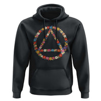 AA Sober Retro Flower Symbol Serenity Recovery Hoodie