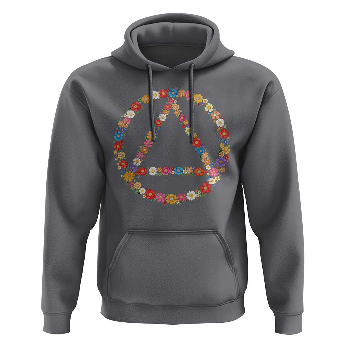 AA Sober Retro Flower Symbol Serenity Recovery Hoodie