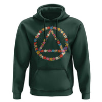 AA Sober Retro Flower Symbol Serenity Recovery Hoodie