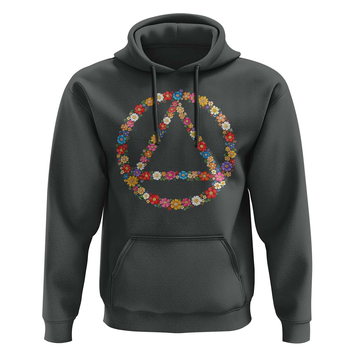 AA Sober Retro Flower Symbol Serenity Recovery Hoodie