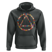 AA Sober Retro Flower Symbol Serenity Recovery Hoodie