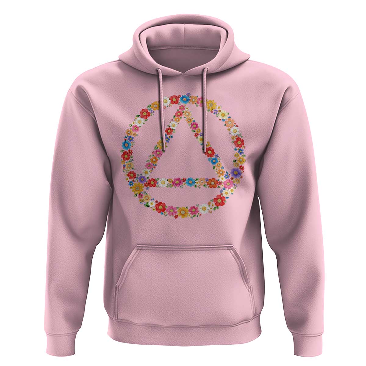 AA Sober Retro Flower Symbol Serenity Recovery Hoodie