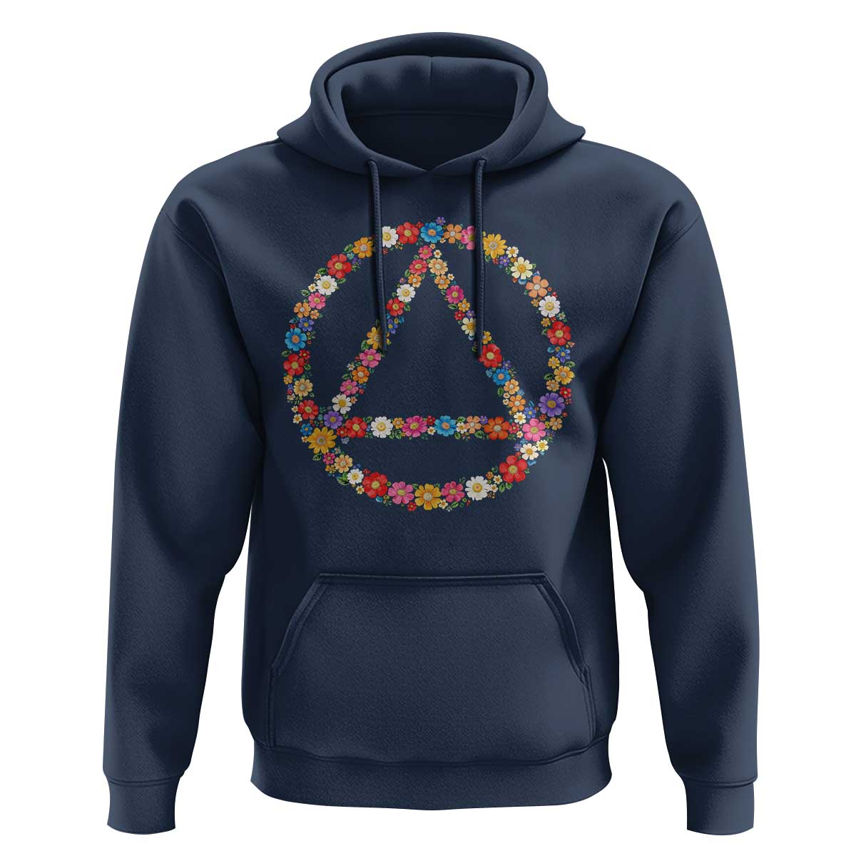 AA Sober Retro Flower Symbol Serenity Recovery Hoodie