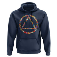 AA Sober Retro Flower Symbol Serenity Recovery Hoodie