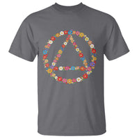 AA Sober Retro Flower Symbol Serenity Recovery T Shirt