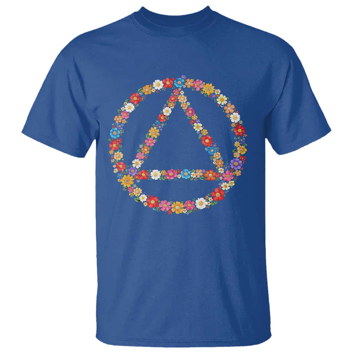 AA Sober Retro Flower Symbol Serenity Recovery T Shirt
