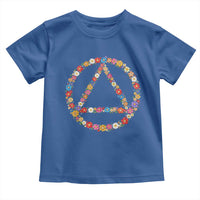 AA Sober Retro Flower Symbol Serenity Recovery Toddler T Shirt