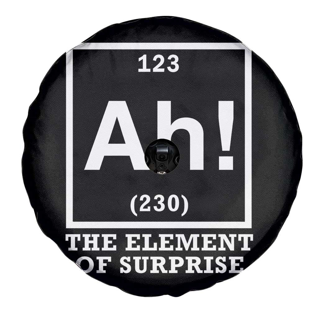 Ah The Element Of Surprise Spare Tire Cover Funny Chemistry Science Pun