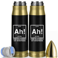 Ah The Element Of Surprise Bullet Tumbler Funny Chemistry Science Pun