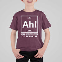 Ah The Element Of Surprise T Shirt For Kid Funny Chemistry Science Pun