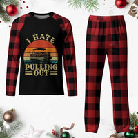 Funny Boating Boat Captain Plaid Pajama Set I Hate Pulling Out Vintage Retro - Wonder Print Shop
