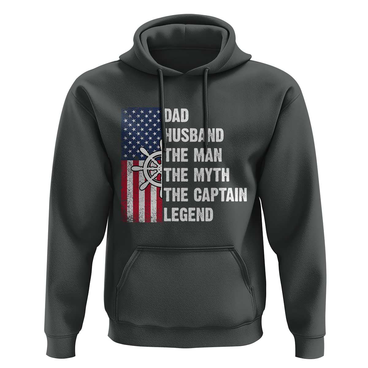 Funny Boat Captain Hoodie Dad Husband The Man The Myth The Captain Legend