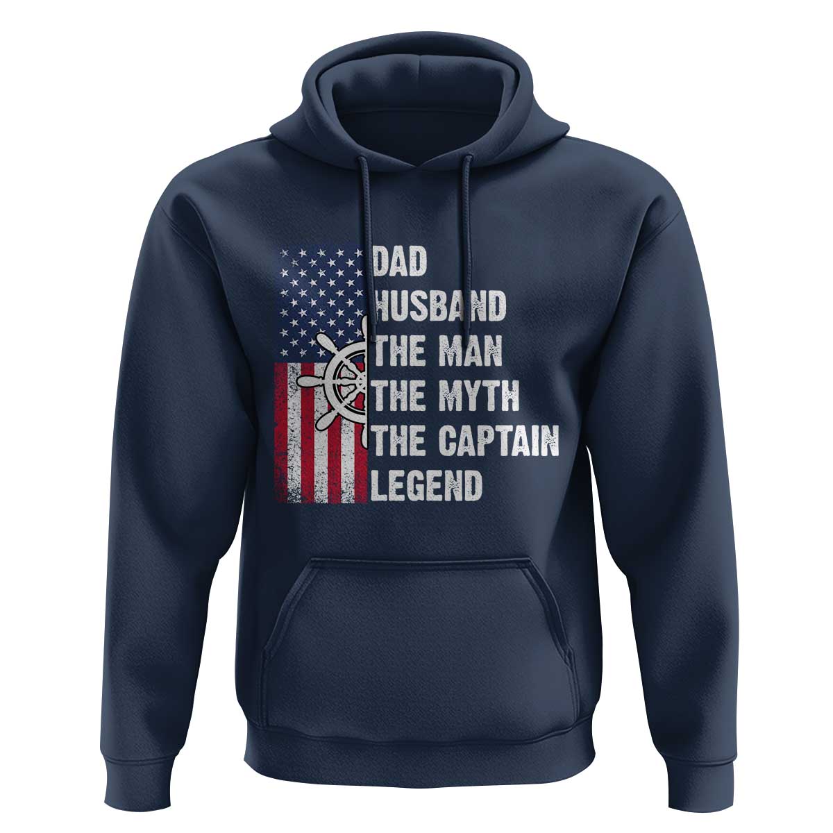 Funny Boat Captain Hoodie Dad Husband The Man The Myth The Captain Legend