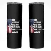 Funny Boat Captain Skinny Tumbler Dad Husband The Man The Myth The Captain Legend