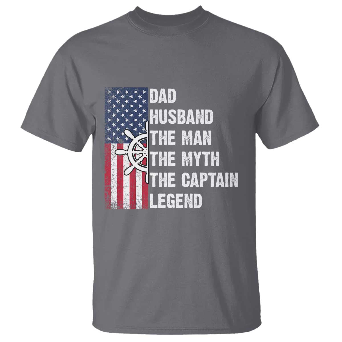 Funny Boat Captain T Shirt Dad Husband The Man The Myth The Captain Legend