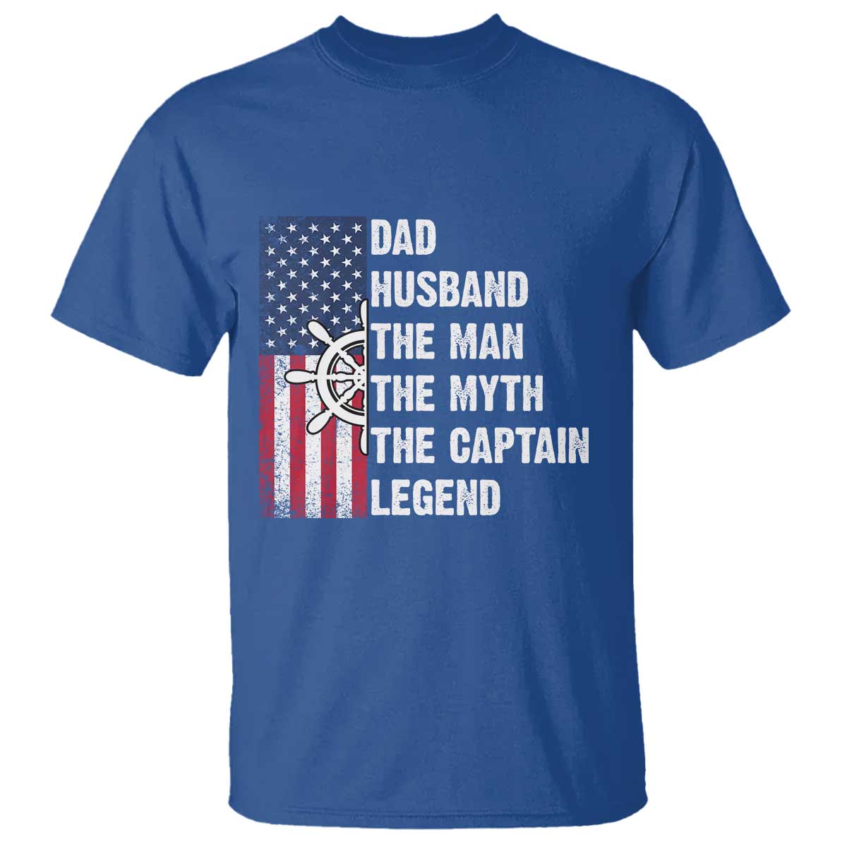 Funny Boat Captain T Shirt Dad Husband The Man The Myth The Captain Legend