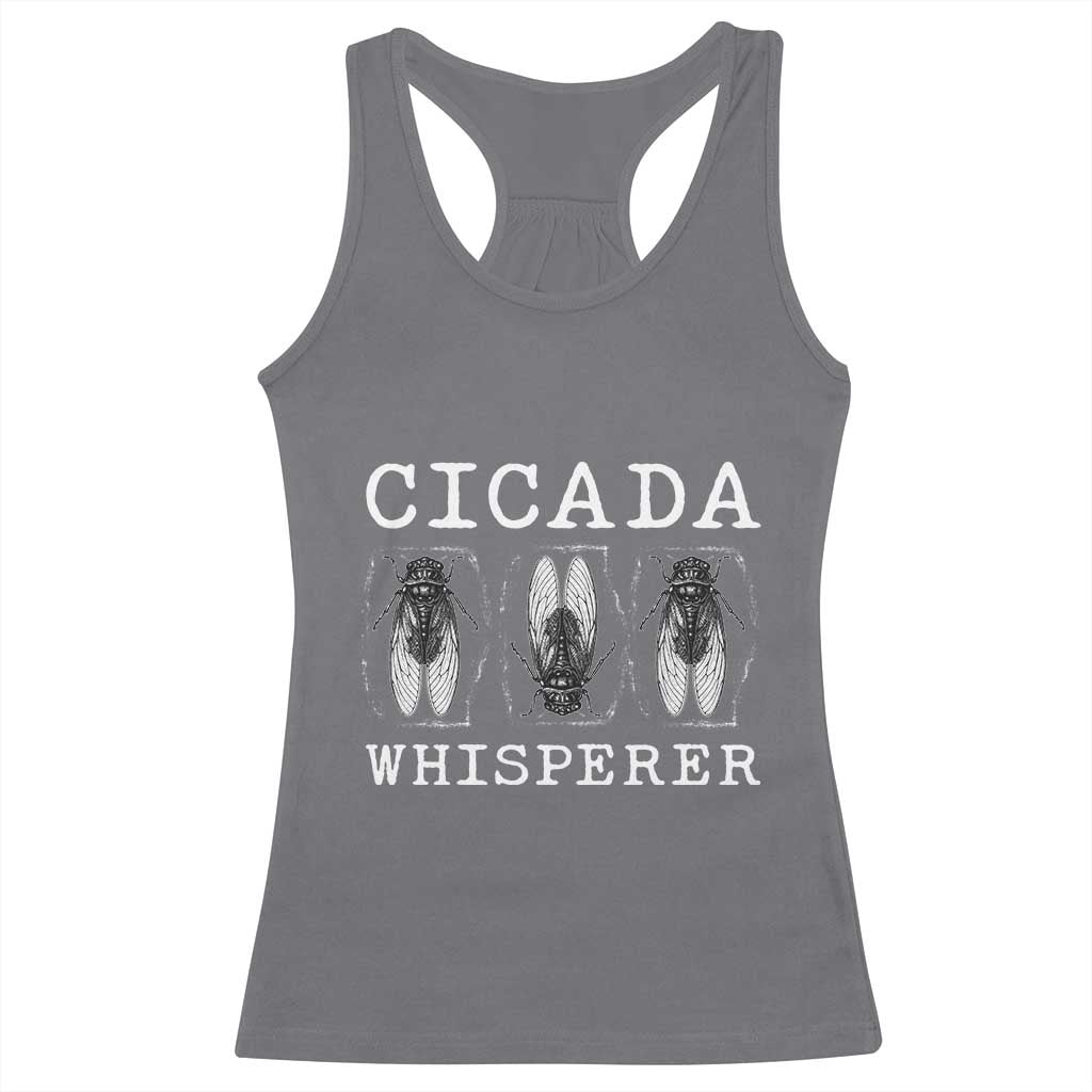 Funny Cicada Whisperer Racerback Tank Top Periodical Cicada Swarm