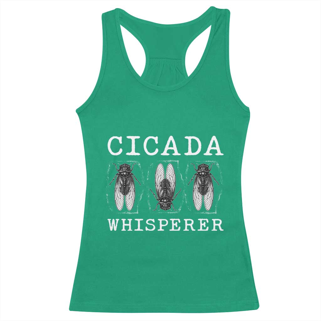 Funny Cicada Whisperer Racerback Tank Top Periodical Cicada Swarm