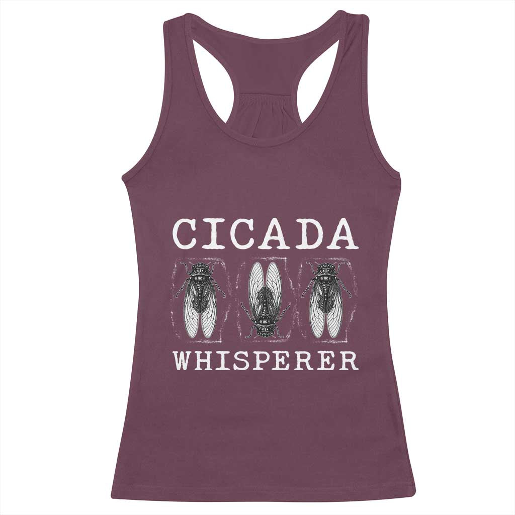 Funny Cicada Whisperer Racerback Tank Top Periodical Cicada Swarm