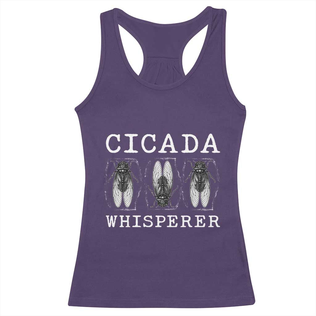 Funny Cicada Whisperer Racerback Tank Top Periodical Cicada Swarm