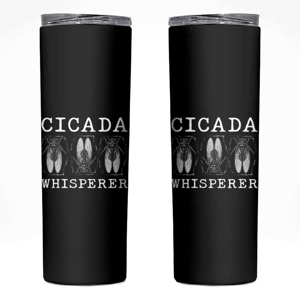 Funny Cicada Whisperer Skinny Tumbler Periodical Cicada Swarm