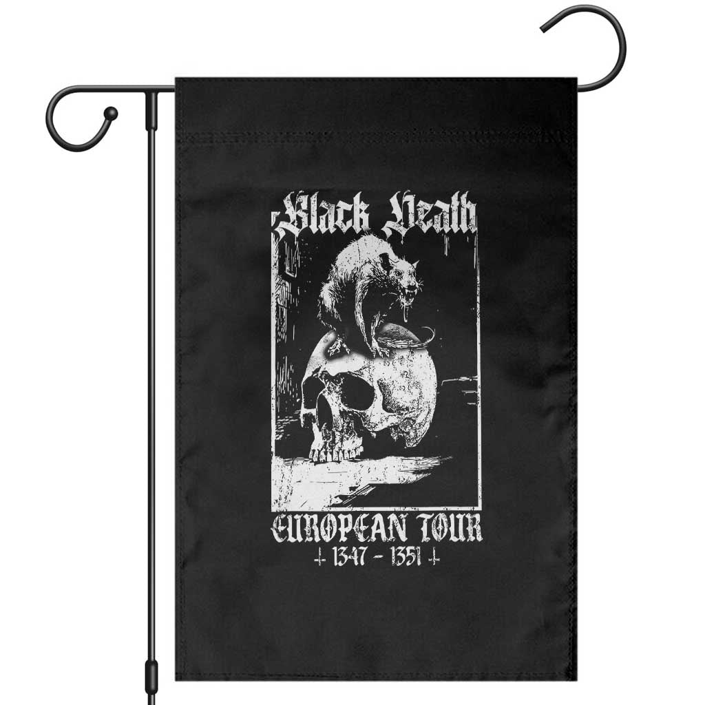 Black Death European Tour Garden Flag Plague Rat Medieval History Skull Gothic - Wonder Print Shop