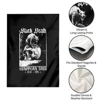 Black Death European Tour Garden Flag Plague Rat Medieval History Skull Gothic - Wonder Print Shop