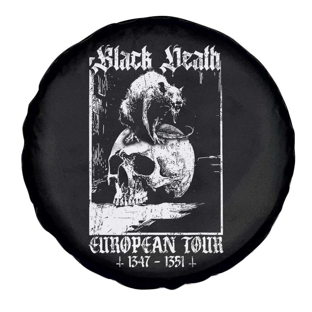 Black Death European Tour Spare Tire Cover Plague Rat Medieval History Skull Gothic - Wonder Print Shop