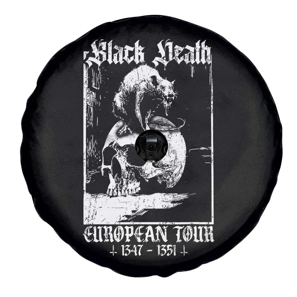 Black Death European Tour Spare Tire Cover Plague Rat Medieval History Skull Gothic - Wonder Print Shop