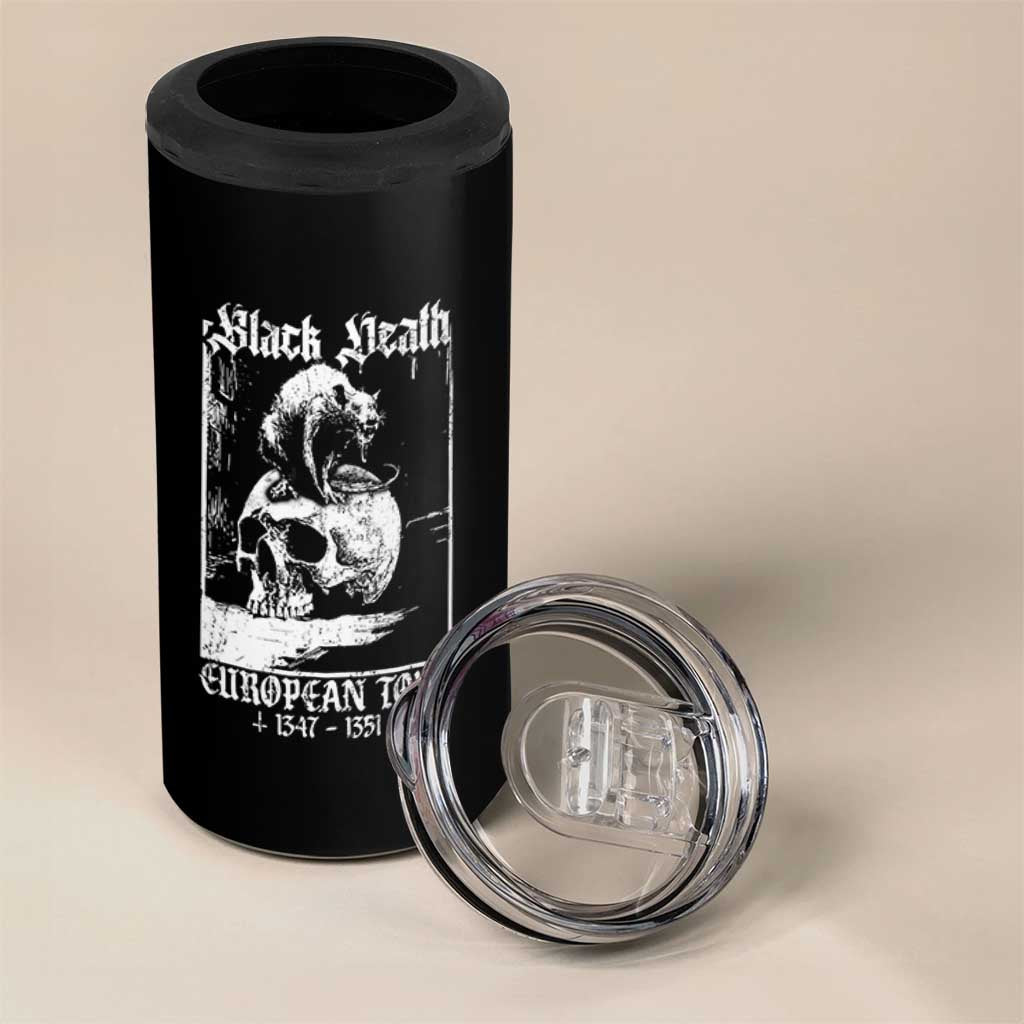 Black Death European Tour 4 in 1 Can Cooler Tumbler Plague Rat Medieval History Skull Gothic - Wonder Print Shop