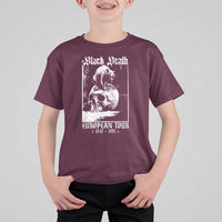 Black Death European Tour T Shirt For Kid Plague Rat Medieval History Skull Gothic - Wonder Print Shop