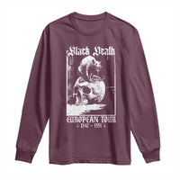 Black Death European Tour Long Sleeve Shirt Plague Rat Medieval History Skull Gothic - Wonder Print Shop