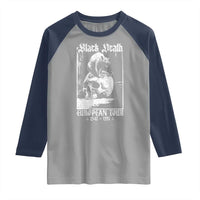 Black Death European Tour Raglan Shirt Plague Rat Medieval History Skull Gothic - Wonder Print Shop