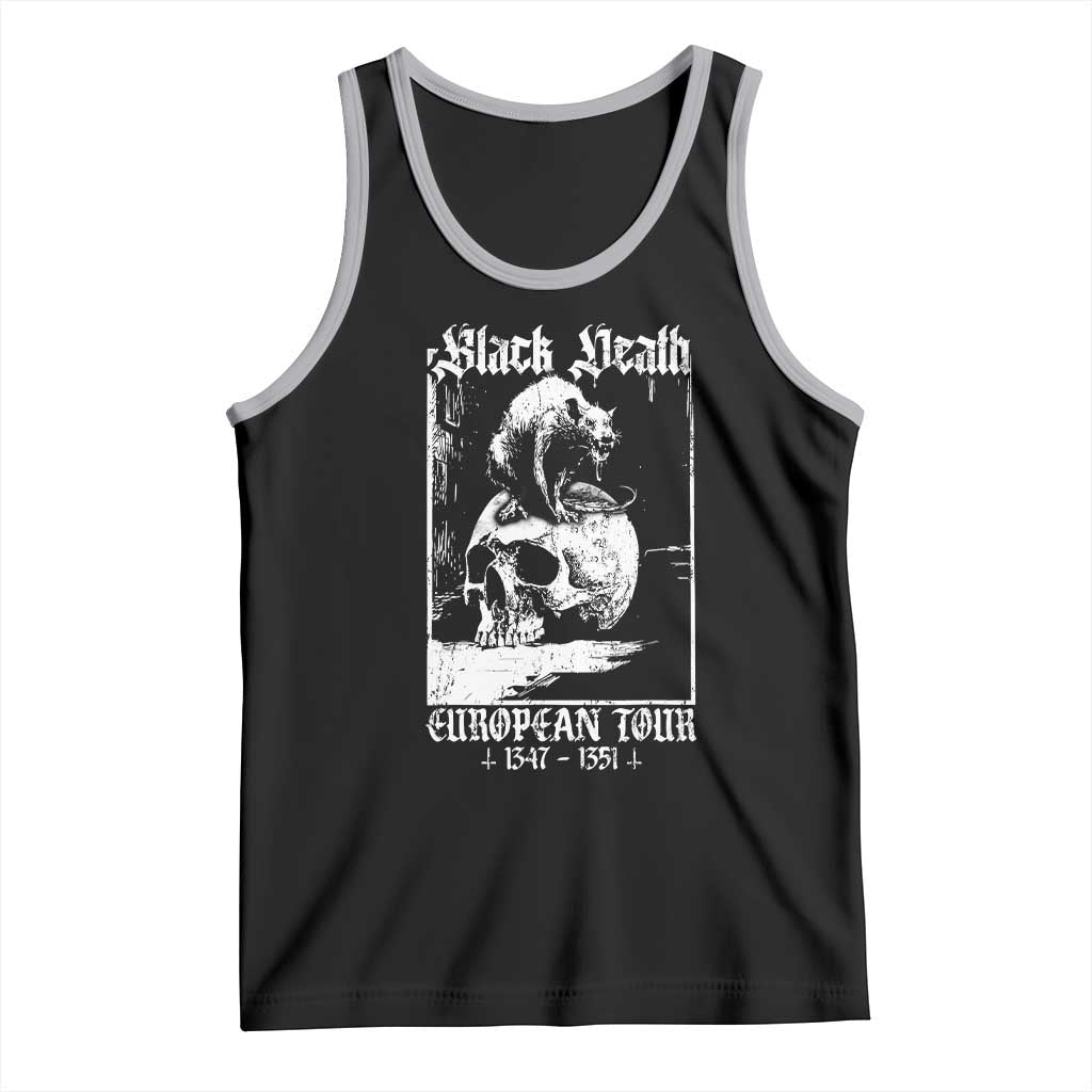 Black Death European Tour Tank Top Plague Rat Medieval History Skull Gothic - Wonder Print Shop