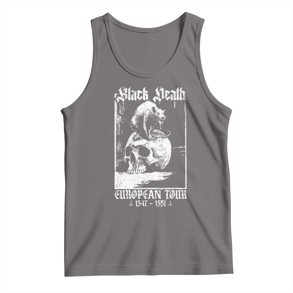 Black Death European Tour Tank Top Plague Rat Medieval History Skull Gothic - Wonder Print Shop