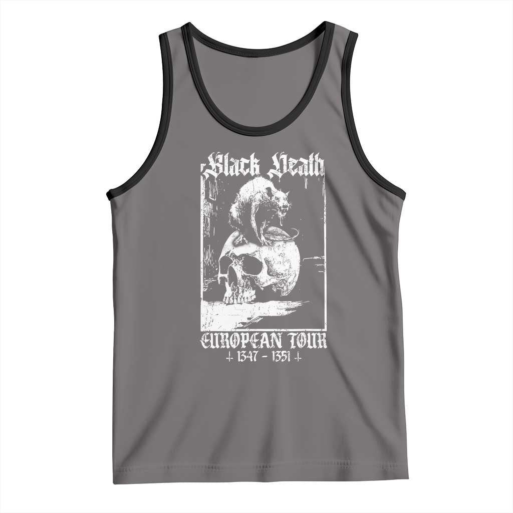 Black Death European Tour Tank Top Plague Rat Medieval History Skull Gothic - Wonder Print Shop