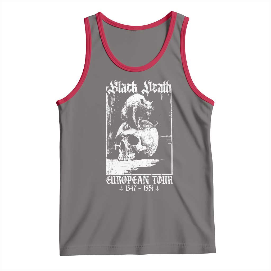 Black Death European Tour Tank Top Plague Rat Medieval History Skull Gothic - Wonder Print Shop